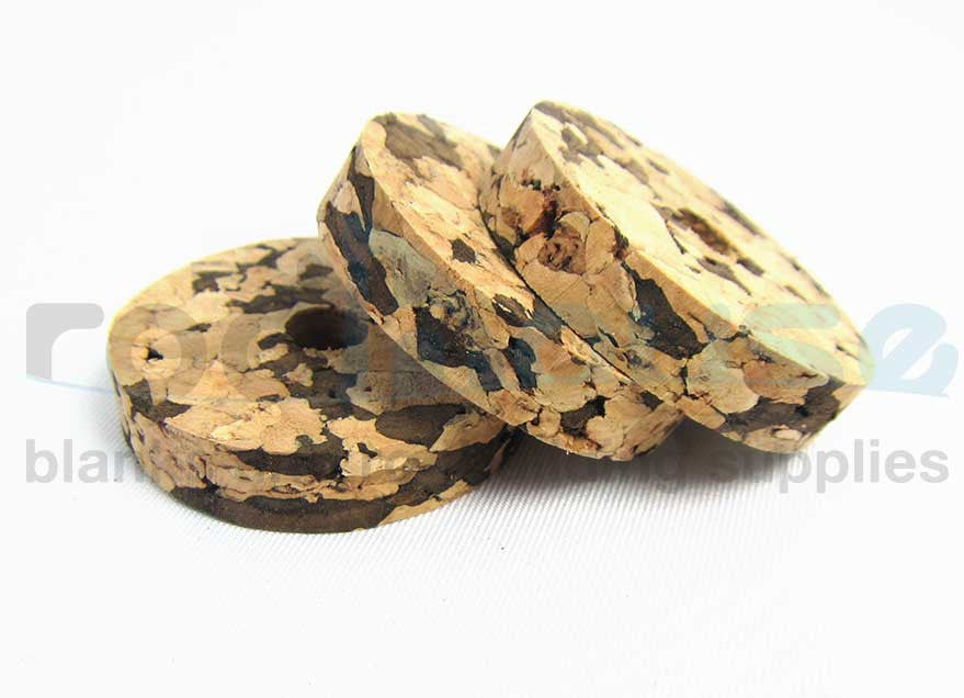 Cork Disc BURL MIX WHITE 6.35 mm