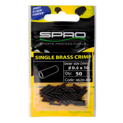Sleeve Matte Black Single Brass Crimp