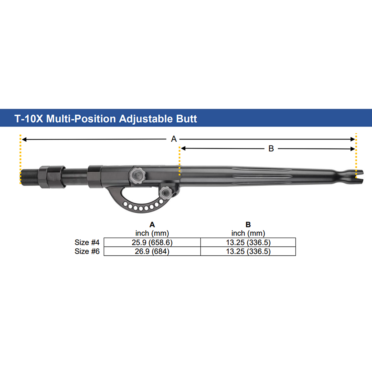 T-10X Multi Position Adjustable Butt