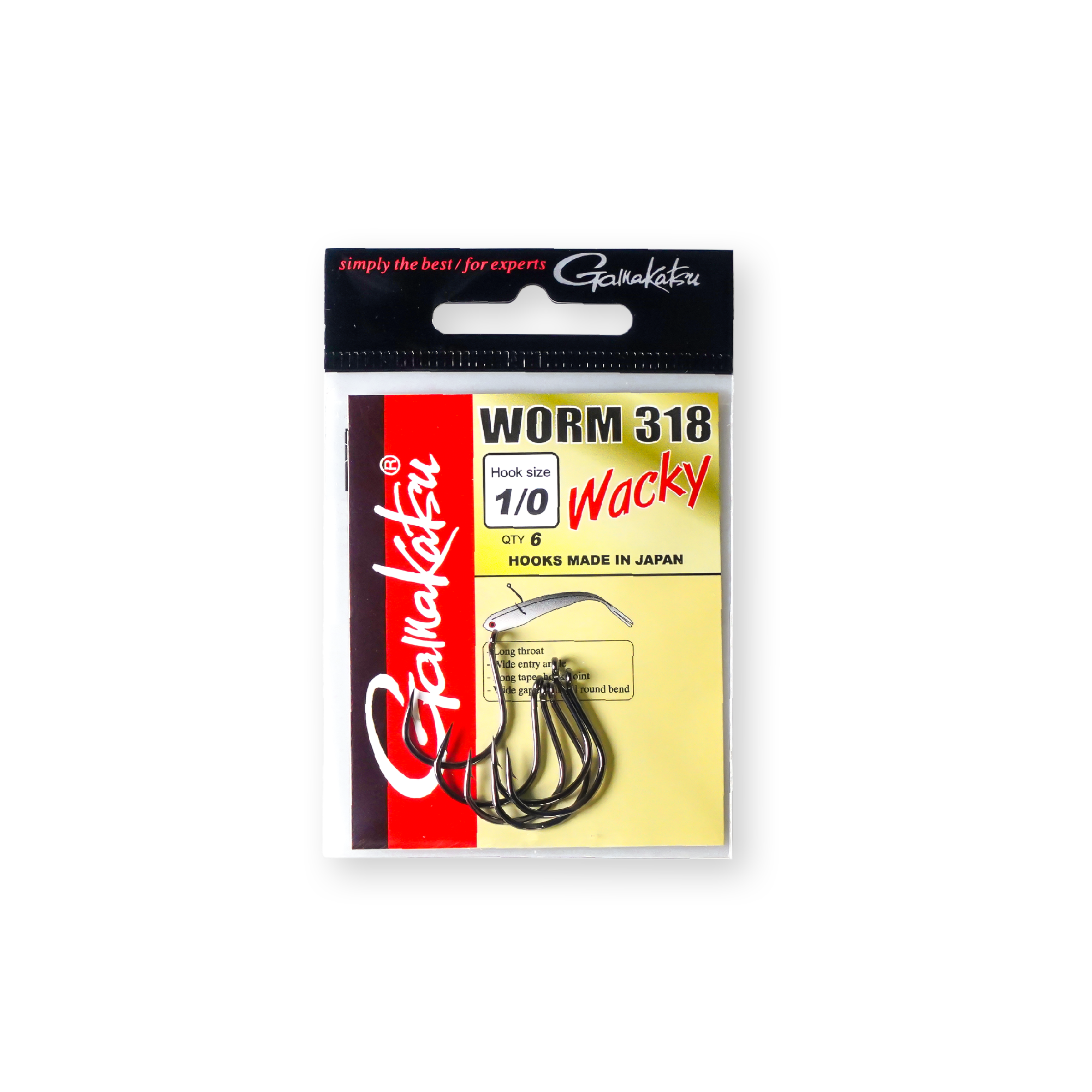 Hameçon GAMAKATSU Worm 318 Wacky