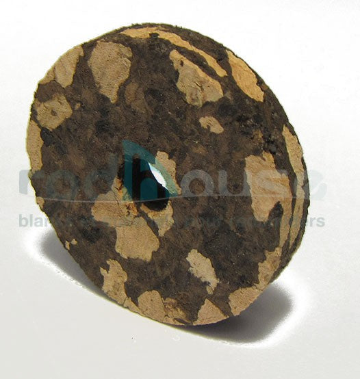 Cork Disc BURL MIX BLACK  6.35 mm