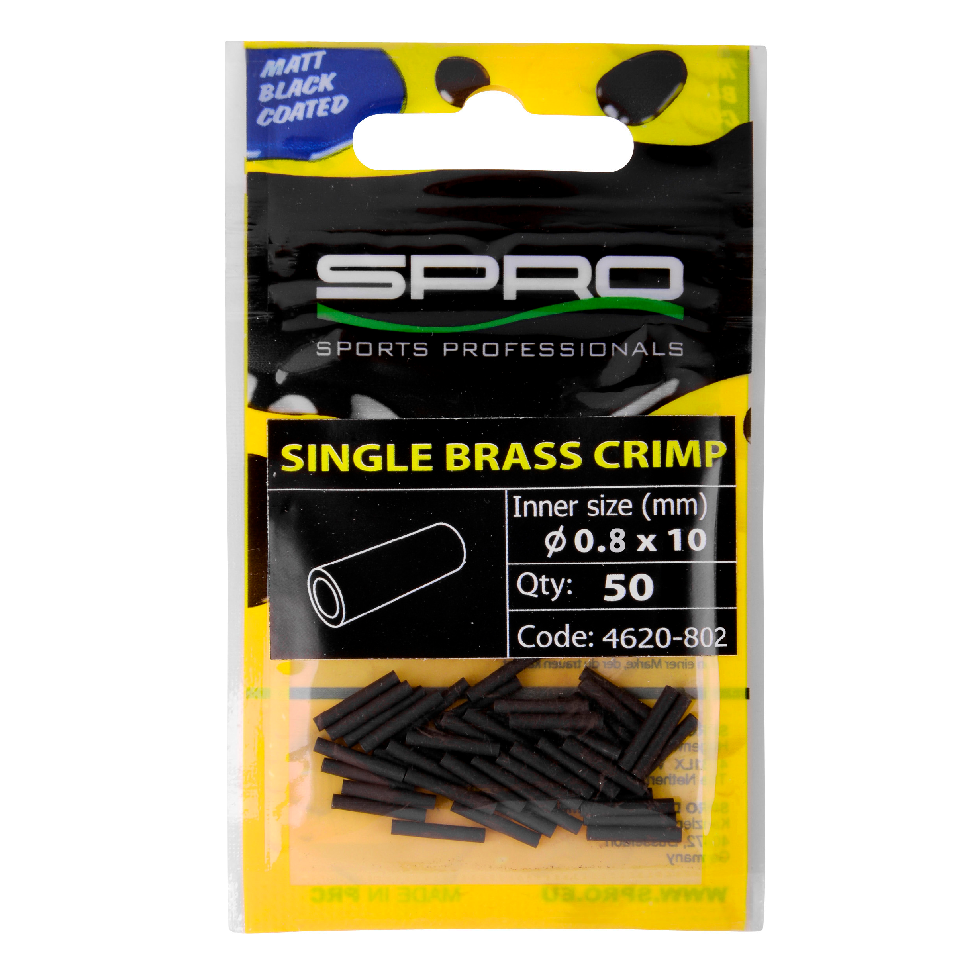 Sleeve Matte Black Single Brass Crimp