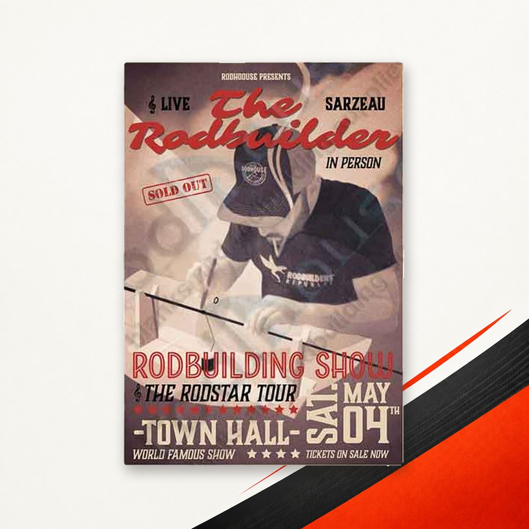 Rodhouse A5 rodbuilding poster, vintage fishing print