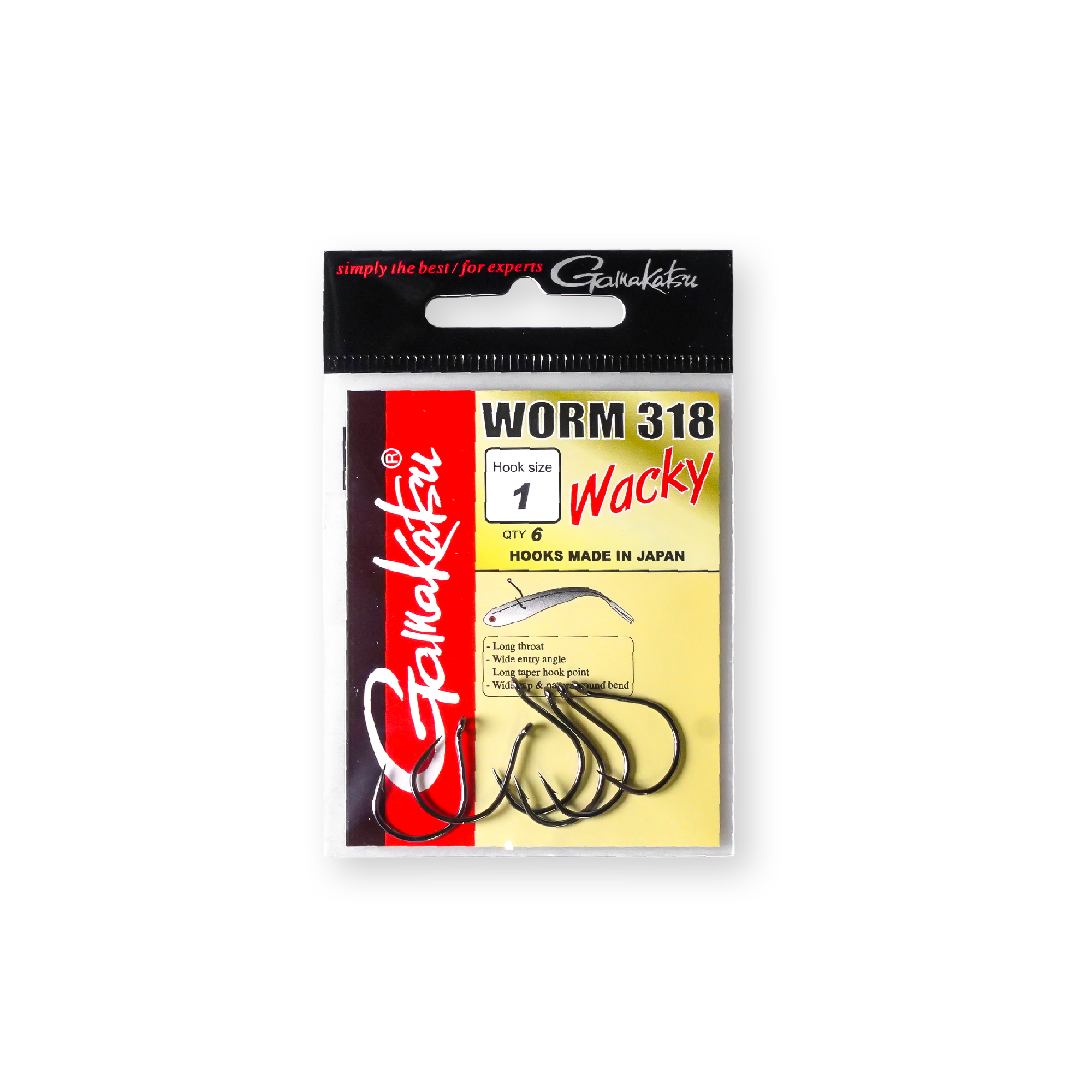 Hameçon GAMAKATSU Worm 318 Wacky