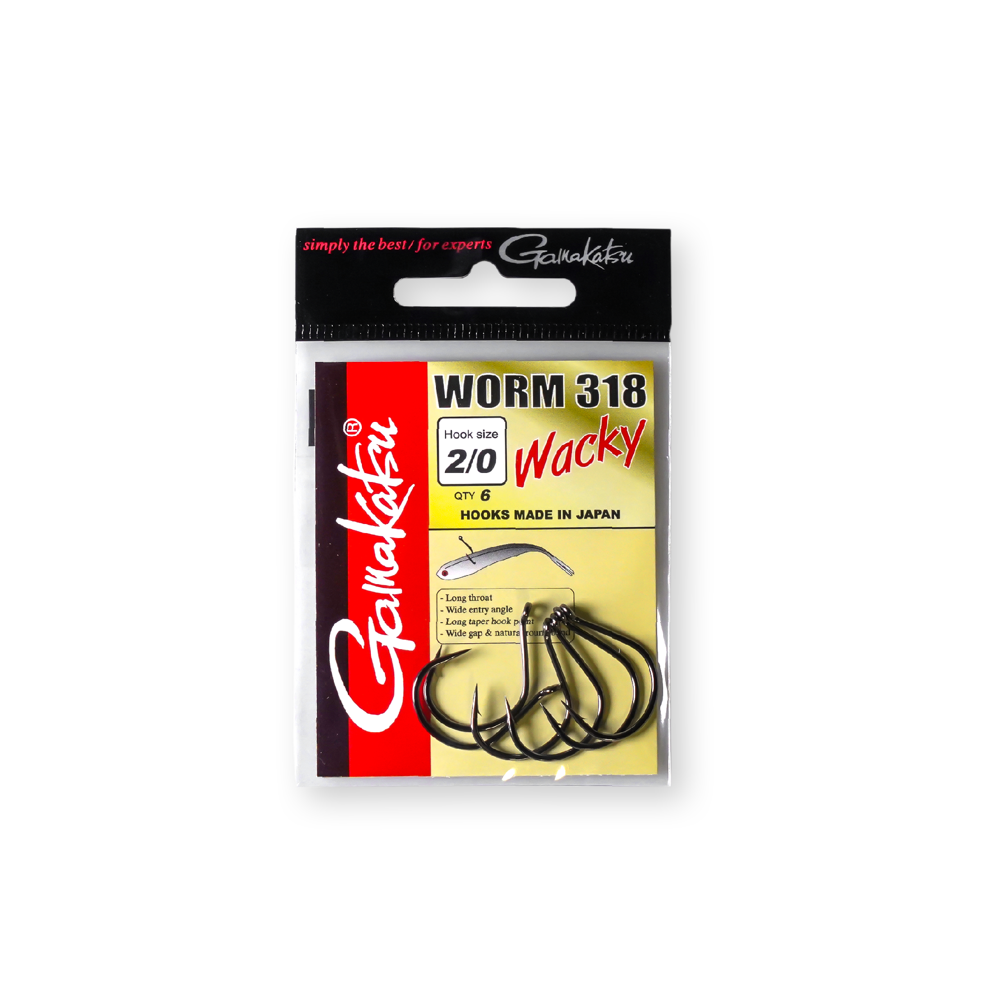 Hameçon GAMAKATSU Worm 318 Wacky